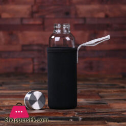 Glass Water Bottle With Cover 550-Ml