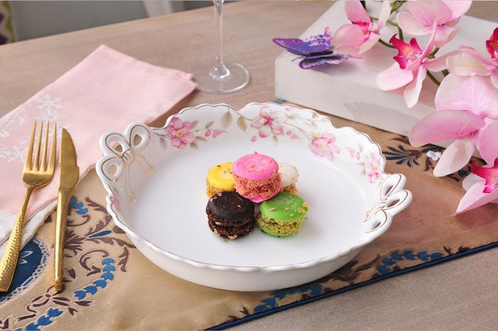 Goldkish Porceline Serving Dish Deep Round 11 - Inch