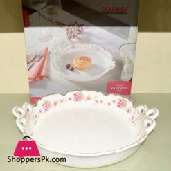 Goldkish Porceline Serving Dish Deep Round 12 - Inch