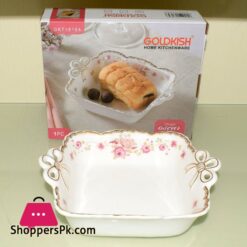 Goldkish Porceline Serving Dish Deep Square 9 - Inch