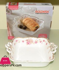 Goldkish Porceline Serving Dish Deep Square 9 - Inch
