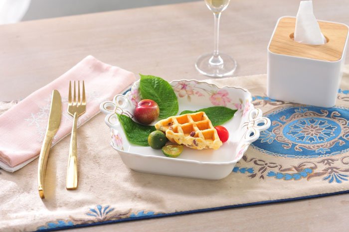 Goldkish Porceline Serving Dish Deep Square 9 - Inch