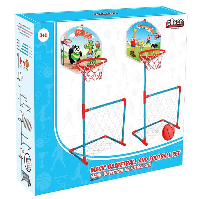 Pilsan 2 In 1 Basket &Amp; Football Set Turkey Made 03 392