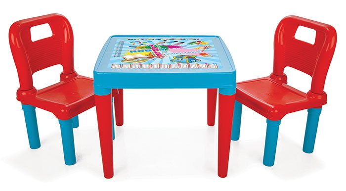 Pilsan Menekse Study Table with Two Chairs 1 to 5 Years Kids Turkey Made 03-414