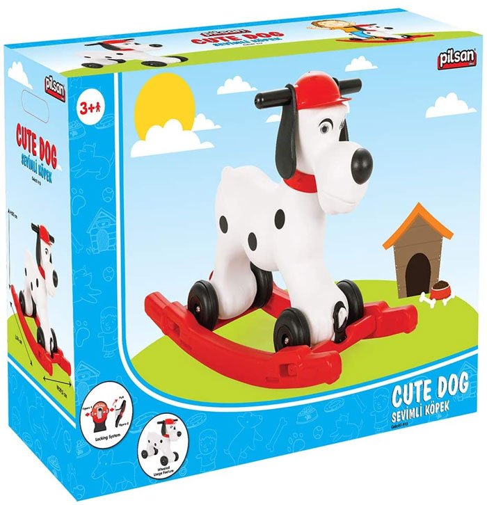 Pilsan Rocking Cute Dog Toy Turkey Made 2 To 10 Years Kid 07-913