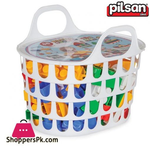 Pilsan Super Blocks in the Basket 88 Pieces Turkey Made 03-474