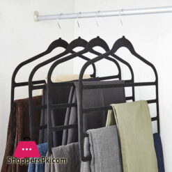 Velvet Hanger 4 Layers Trouser Hanger 360 Rotating Chrome Hook  45 x 33 CM
