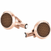 Montblanc Iconic Cufflinks, Stainless steel, PVD, Lacquer, Brown, 118603