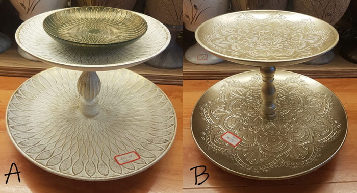 2 Layer Cake Cupcake Stand Wood