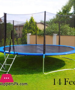 High Quality Fun Fit Garden Trampoline 14 Feet Outdoor Trampoline with Net and Ladder