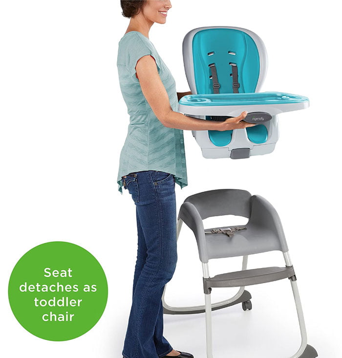 Ingenuity Smart Clean Trio 3-In-1 High Chair - Aqua
