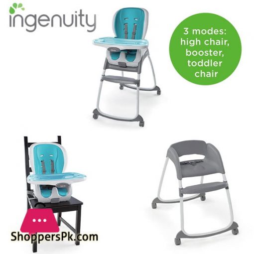 Ingenuity SmartClean Trio 3-in-1 High Chair - Aqua