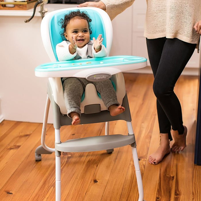 Ingenuity Smart Clean Trio 3-In-1 High Chair - Aqua