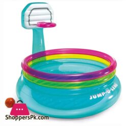 Intex Shoot N Bounce Jump O Lene  Kids Basketball Hoop Inflatable Bouncer 77 x 72 x 60 Inch for Ages ( 3 to 6 ) 48265