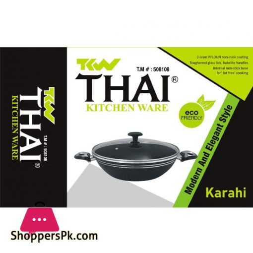 Thai Kitchen Ware Karahi Non-Stick Wok - 26 CM