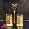 2 X Gold Plated Cutlery Holder For Modern Kitchen &Amp; Dining Table