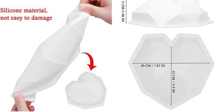 Diamond Heart Silicone Mold