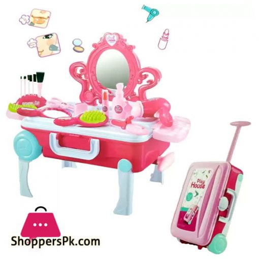 Dress-up Fashion Beauty Play Set for Girls Trolley Case