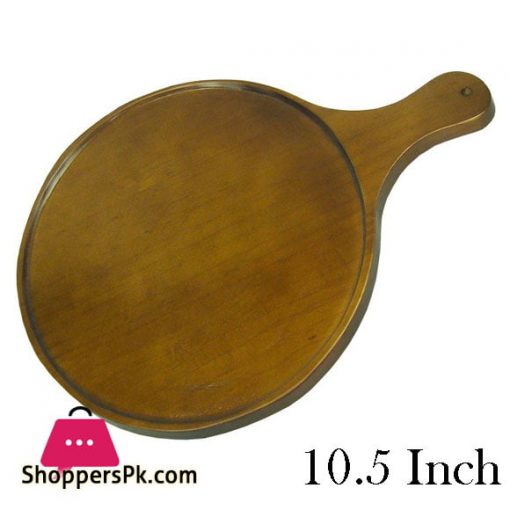 Elegant Wooden Paddle Pizza Tray Round 10.5 Inch - EH0099