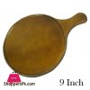 Elegant Wooden Paddle Pizza Tray Round 10.5 Inch - EH0099