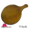 Elegant Wooden Paddle Pizza Tray Round 9 Inch - Eh0097