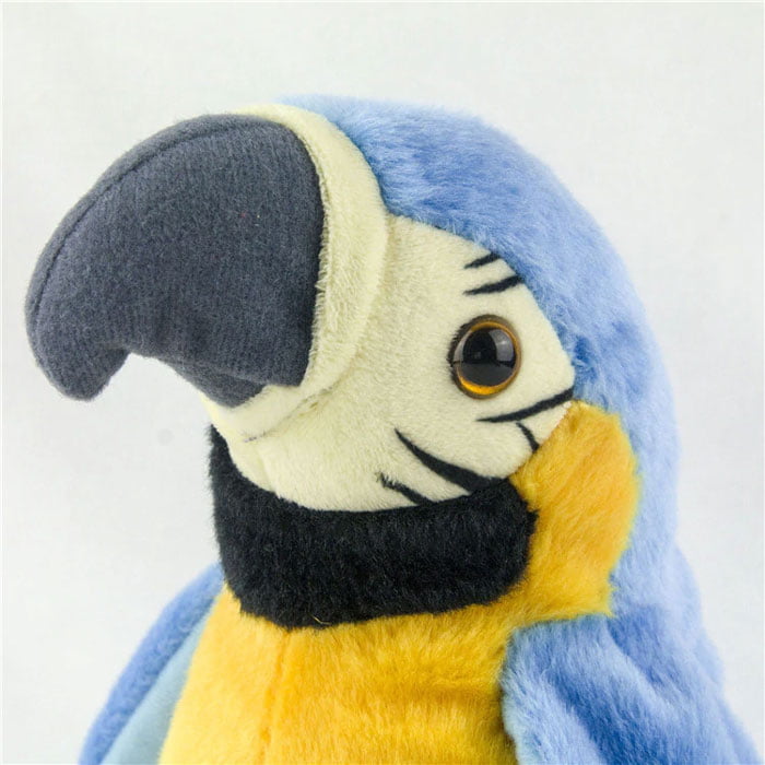 Funny Talking Parrot Toys Sound Record Waving Glove Wings Electronic Birds Stuffed Plush Toy
