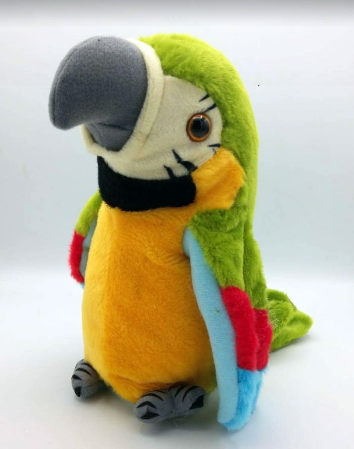Funny Talking Parrot Toys Sound Record Waving Glove Wings Electronic Birds Stuffed Plush Toy
