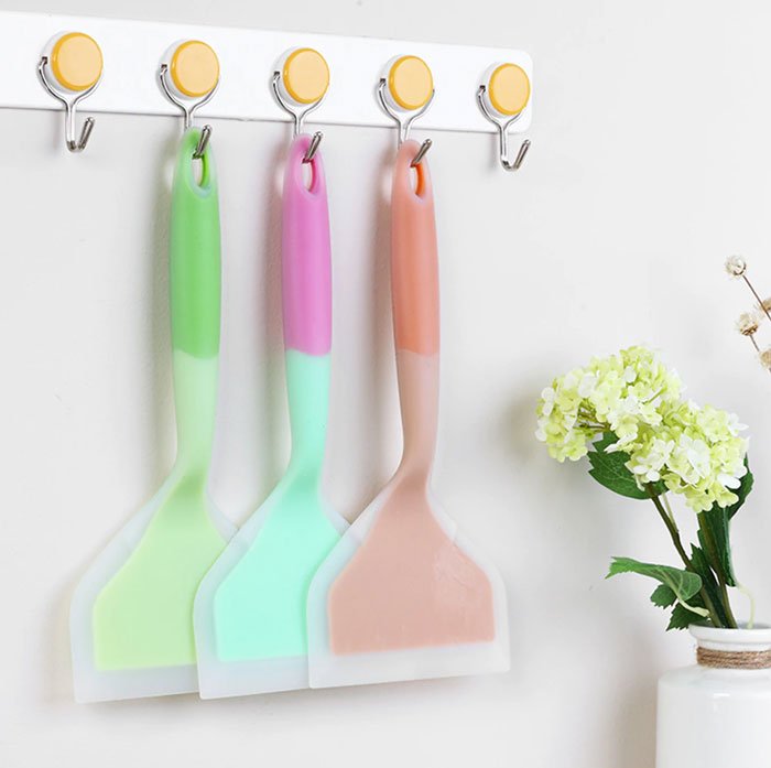 Heat Resistant Multifunction Non-Stick Pan Silicone Cooking Spatula Turner Shovel Kitchen Cooking Utensils For Bakery Home Kitchen 1 Pcs