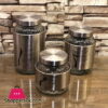 High Grade Stainless Steel Canister Sets Food Coffee Tea Storage Jar 3 Pcs