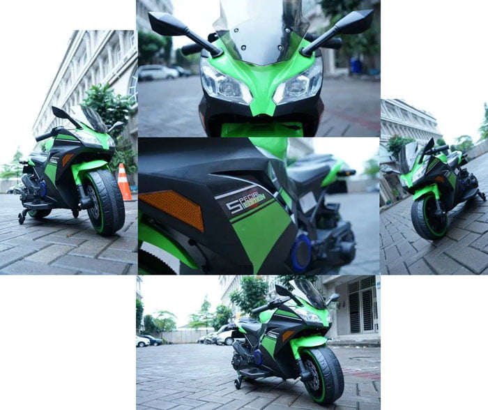 Kawasaki Ninja Kids Ride On Bike Key Start Dls07