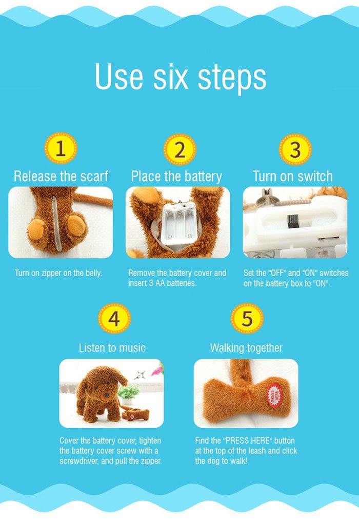 Kids Electric Walking Musical Dog Toy