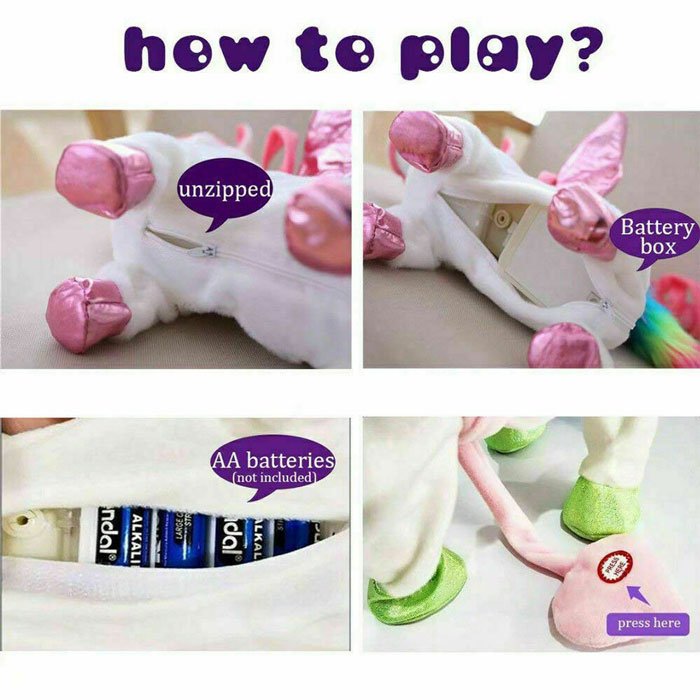 Kids Electric Walking Musical Unicorn Toy