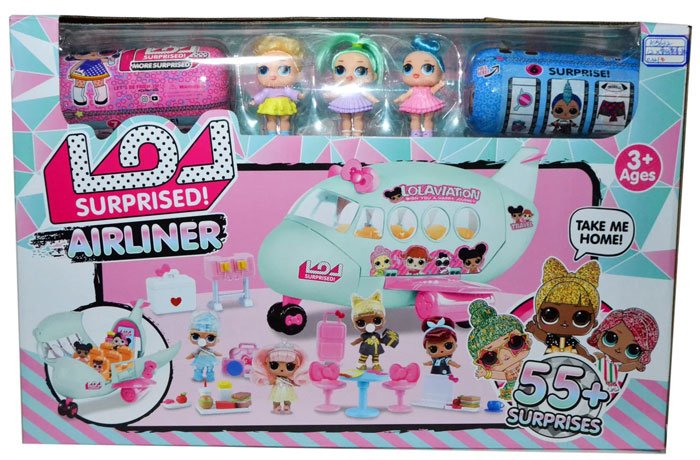 Lol Airliner Lol Passenger Plane 2 Dolls 3 Capsules 55+ Surprises