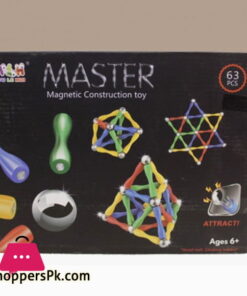 Master Magnetic Construction Building Blocks Set Toy 63 Pcs
