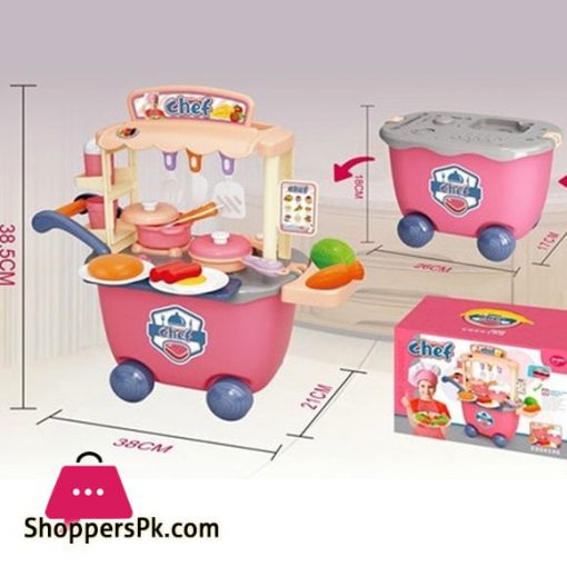 Multifunctional Gourmet Kitchen Trolley Toy 688-20