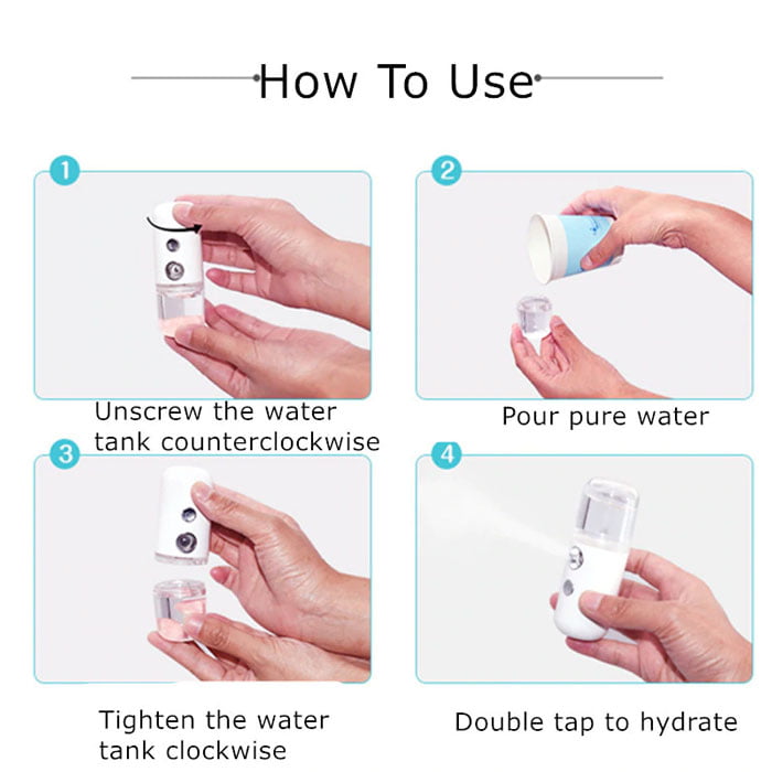 Mini Portable Usb Rechargeable Nano Mist Sprayer