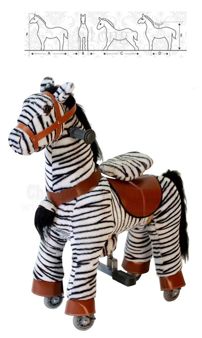 Pony Ride Ride On Rocking Cycle Zebra Medium 2-5 Years Kids