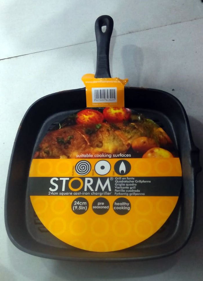 Skillet Pan Cast Iron Square 24Cm (9.5Inch) 4 Skillet Pan Cast Iron Square 24Cm (9.5Inch)