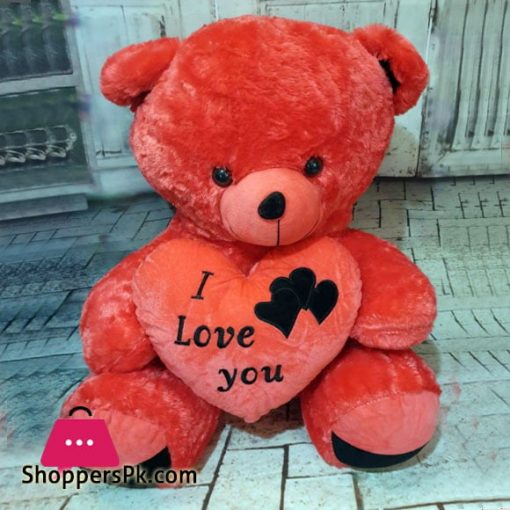 Stuff Teddy Bear Love Heart Shape Cushion 3 FeeT N34