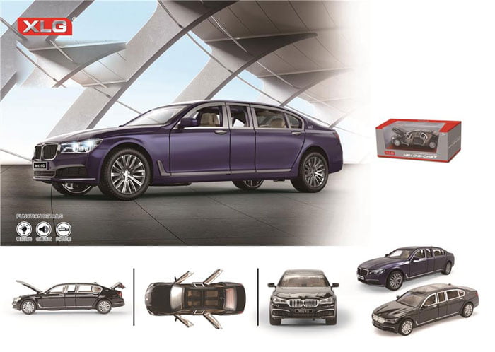 1:24 Scale Bmw 7 Series 760Li Model Car Alloy Material With Light And Sound Open Doors