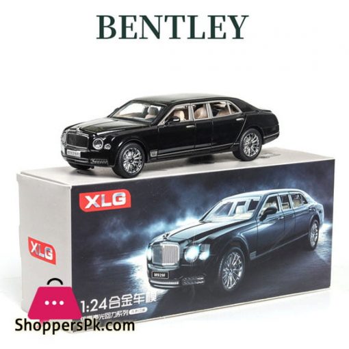 1:24 Scale Bentley Mulsane Grand Limousine Model Car Alloy Mmaterial with Light Opening Doors