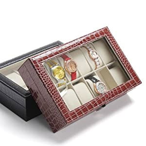 12 Gird Watch Storage Box Organizer Watch Case With Leather Finish