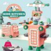2 In 1 Pretend Play Kids Kitchen Mobile 43 Pcs Cartoon Bus