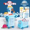2 In 1 Pretend Play Medical Kit Mobile 36 Pcs Cartoon Bus