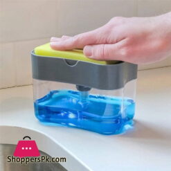 2-in-1 Sponge Rack Soap Dispenser And Sponge Caddy