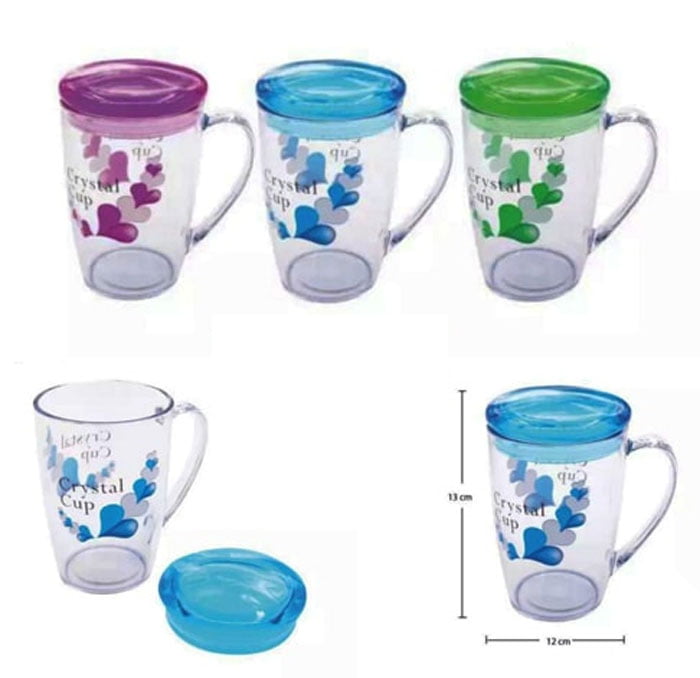 Acrylic Airtight Mug With Lid 260 Ml