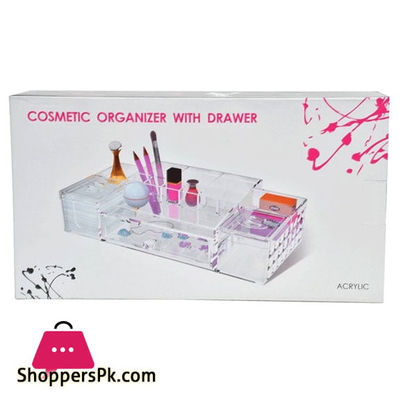 Acrylic Cosmetic Organizer With Drawer 3 Acrylic Cosmetic Organizer With Drawer