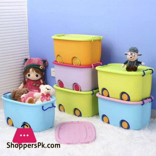 Aqua Stackable Latch Box Storage Containers Plastic Bins for Kids Baby Toys Clothes Books 