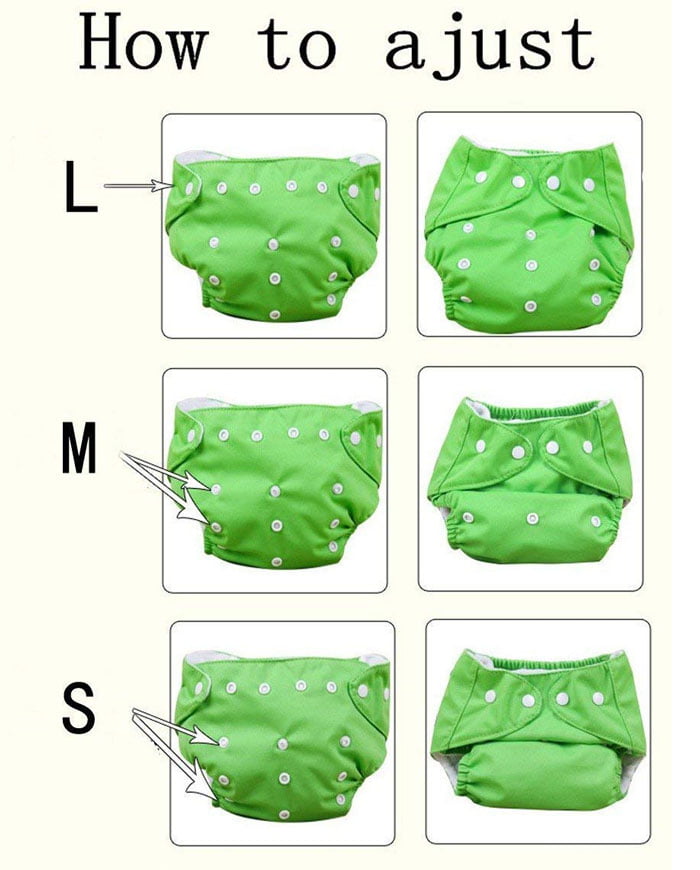 Baby Cloth Diaper Reusable Nappies Adjustable Diaper Cover Washable