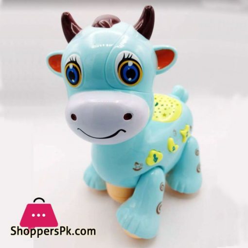 Baby Light and Sound Animal Paradise Cow Projection Walking Toy